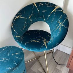 Accent Chair And Ottoman 