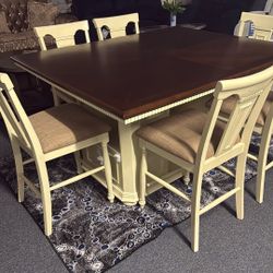 Table 6 Chairs Storage Solid Wood Pub Style Was 2000 Now 999