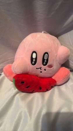 Kirby Watermelon Plush Stuffed Toy hanging for car or glass