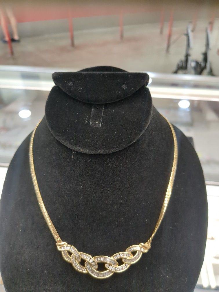 14k Solid Gold Diamond Necklace 19.3 Grams 18 Long Regular Price 3000 Sale Price $ 2700 Layaway Available 10% Down If You Interested Please Ask Maribe