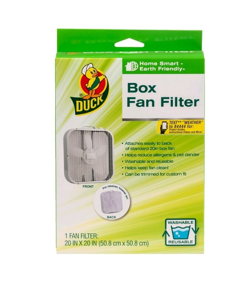 Duck® Brand Box Fan Filter - White, 20 in. x 20 in.