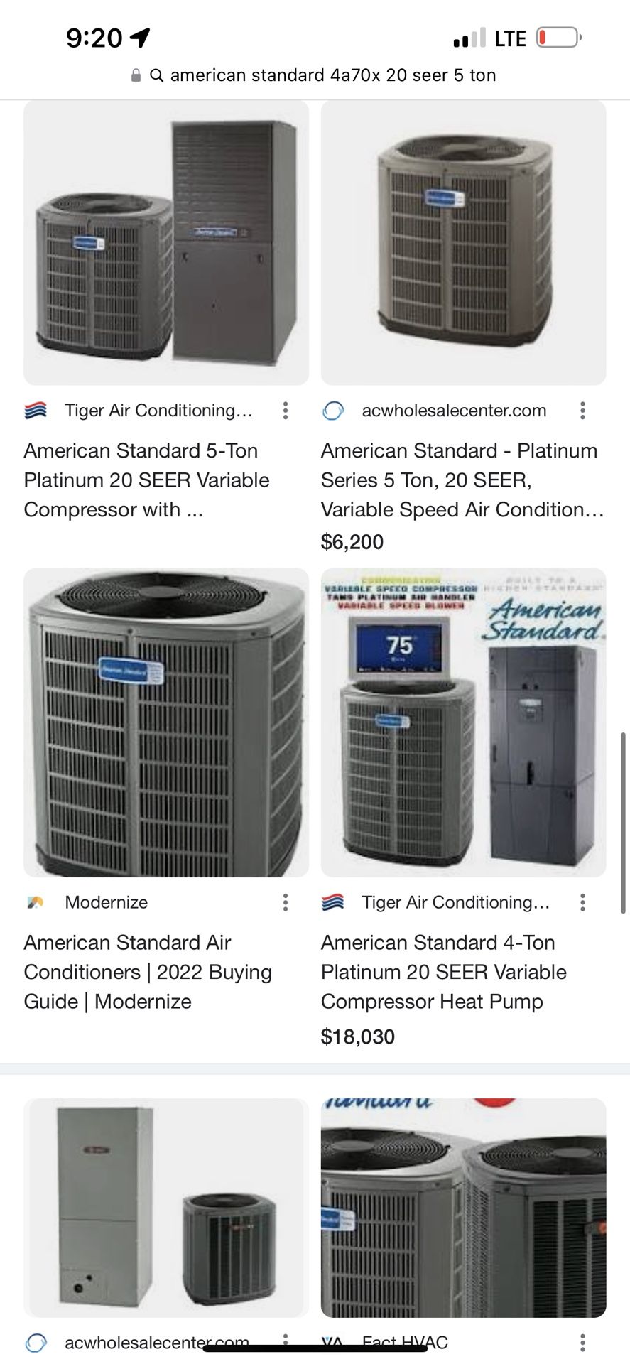 Goodman & American Standard Evaporator Coil And Condensers Installed