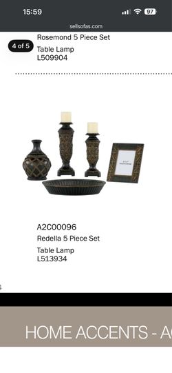 Redella 3-Piece Home Accent Set – Vase & Pillar Candle Holders