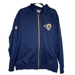 Nike Los Angeles Rams Mens On Field Zip Up Jacket Size Large
