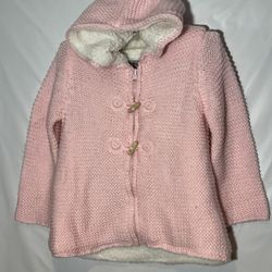 GOOD GIRL : Toggle Pink Knit Cardigan Sweater Coat Sz 3Y