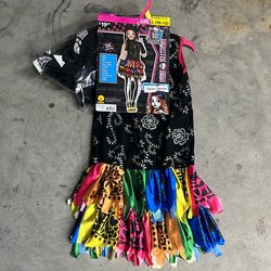 Halloween Costume Monster High Large 10-12 New No Eye mask 