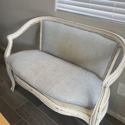 French-style upholstered settee/loveseat