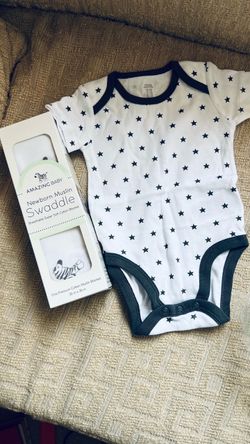 New Baby Swaddle and Onesie