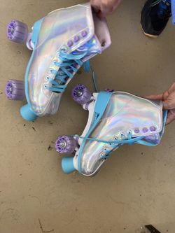 Roller Derby Pixie Holographic Skates With Adjustable Sizing (size 3-6) Brand New Never Used
