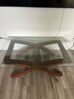 Glass coffee table