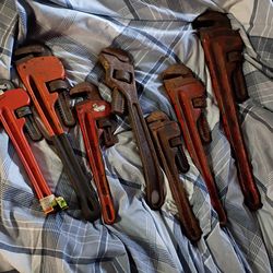 Vintage Plummer's Wrench Wrenches Lot
