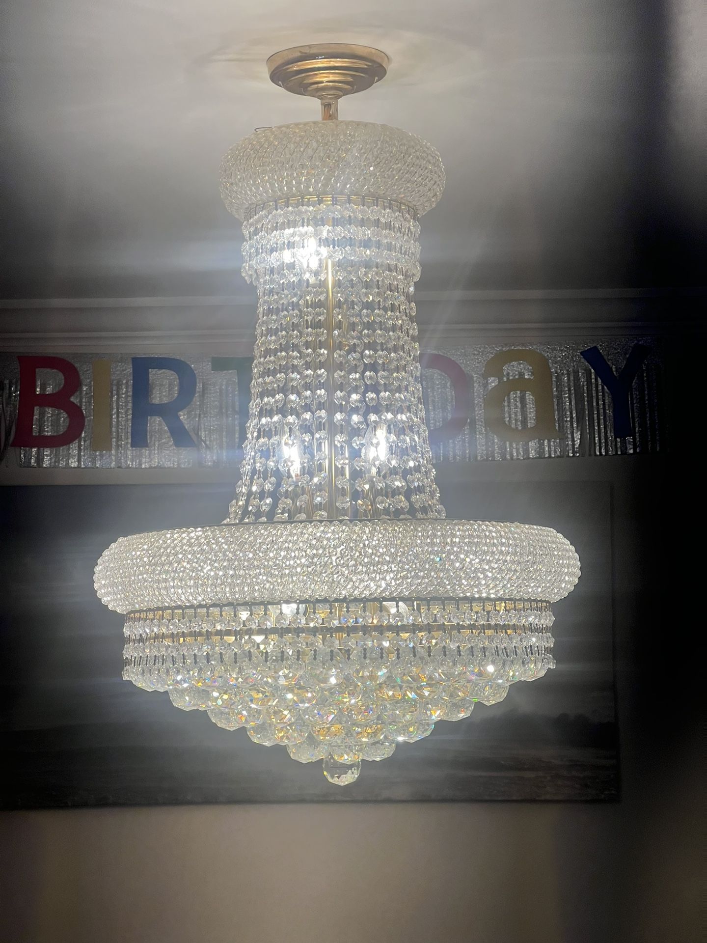 Beautiful Euro pan Crystal Chandelier