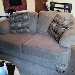FREE!!  Oversized Loveseat and Queen Futon Mattress with wood bed frame