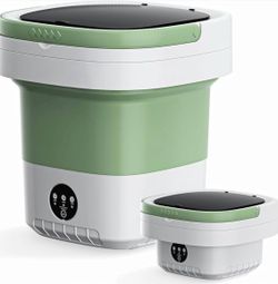 Minwoch 20L Foldable Portable Washing Machine, 45dB Ultra Quiet 3 Modes Mini Washer with Spin Basket, No Installation Compact Washer for Travel RV Dor