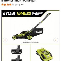Lawn Mover Ryobi 18v Brushless 16 In