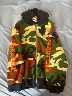Chrome hearts Matty boy camo zip up thermal