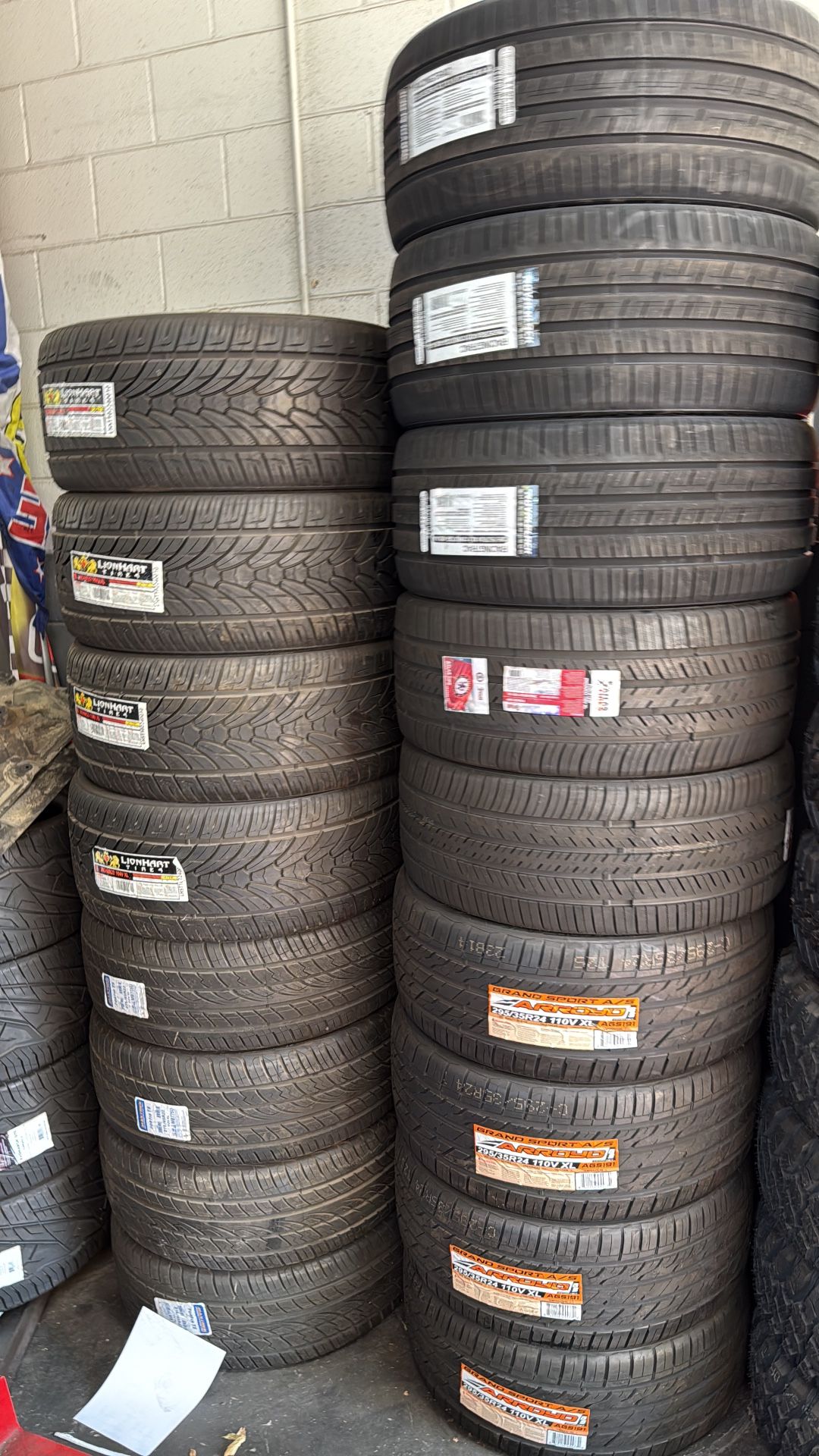 295/35R24 SET OF 4 NEW TIRES WITH INSTALLATION AND BALANCING