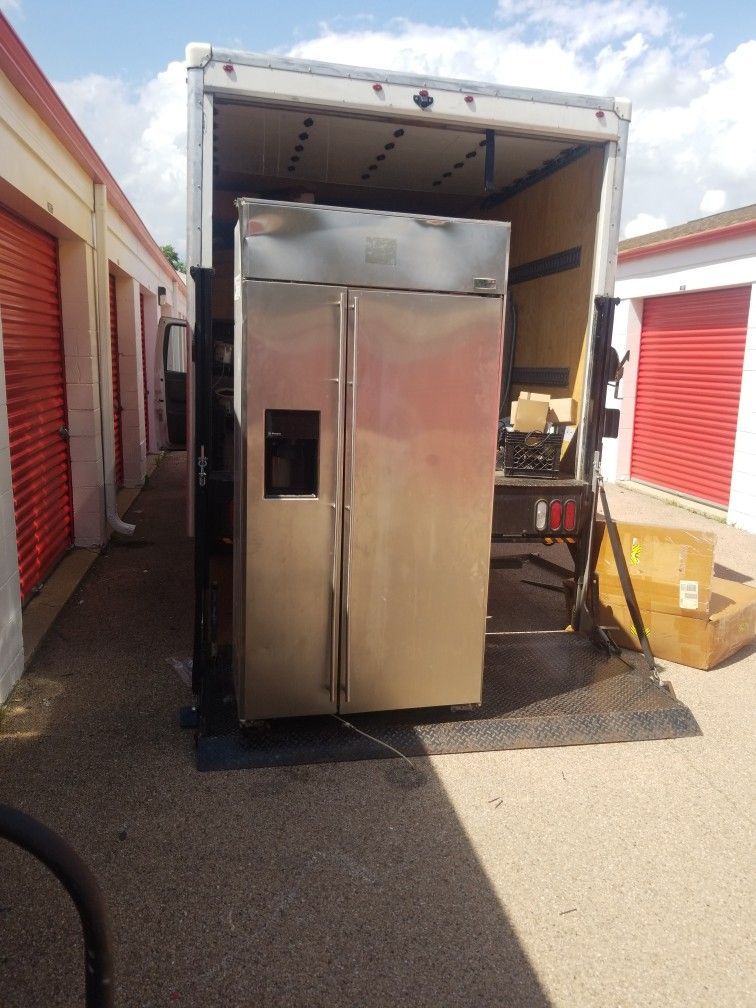 Free Monogram Industrial Home Kitchen Stainless Steel 7ft Tall Fridge Refridgerator