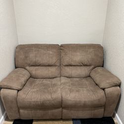 Love Seat With Double Recliners 