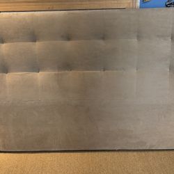 West Elm Queen Size Emmett Headboard In Sand Performance Velvet