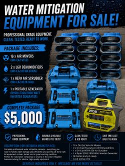 WATER MITIGATION EQUIPMENT