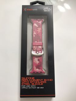Pink camouflage Apple 38MM watch band