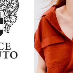 Vince Camuto NWOT oversized red Button Front, Cap Sleeve Utility Shirt XS