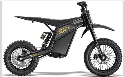 Heybike Villain Electric Dirt Bike, 4160W E Dirt Bike with 52V 26AH Battery, 14"/12" Fat Tire Electric Motorcycle for Teens, Max 45MPH Ebike with Reve