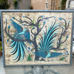 Beautiful Frame Painting “blue Birds”