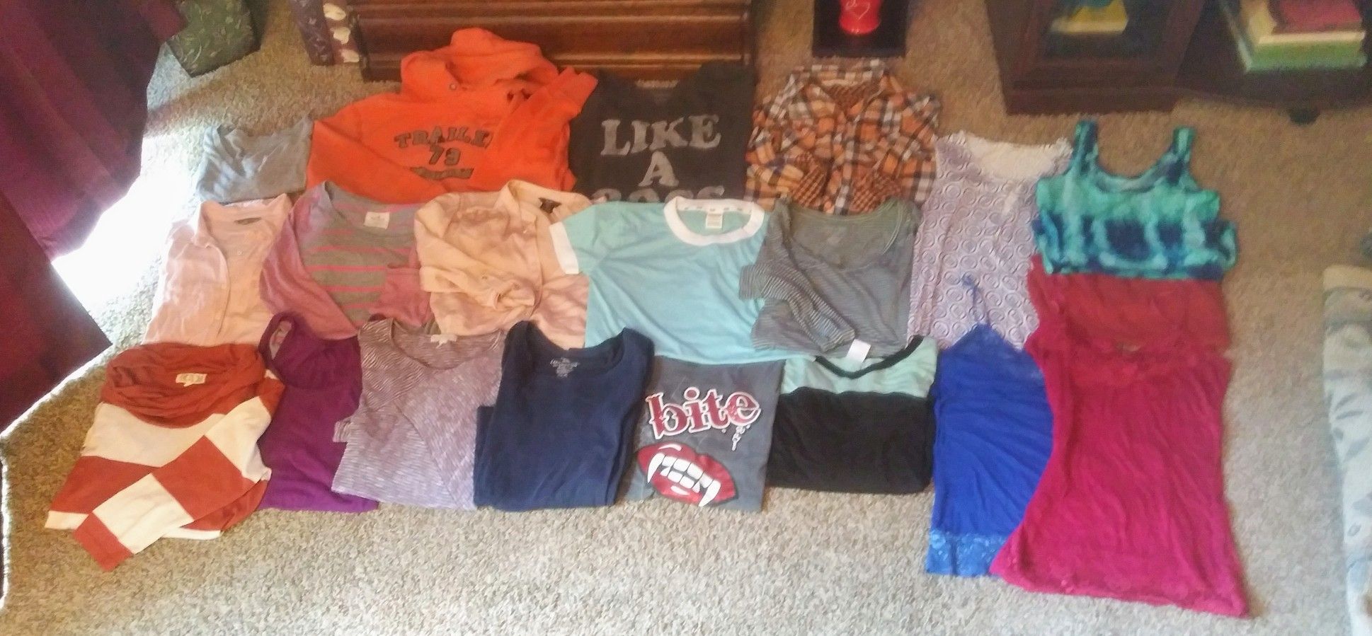 19 Piece Women's Size Small/Medium Name Brand Name Shirt Bundle