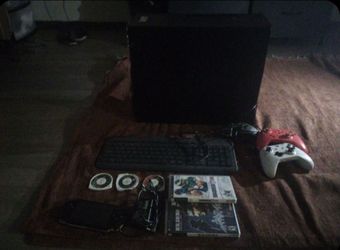 Gaming pc and used psp with games and used Xbox one controllers