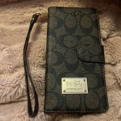 New Coach Signature Canvas Wallet Folio Case for iPhone 13, 14 and 15 Pro Max 