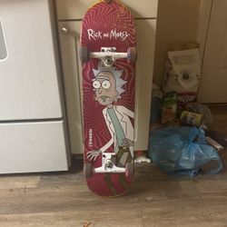 Pickle, Rick, Rick, And Morty Skateboard