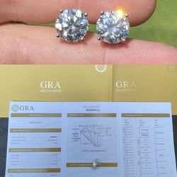 GRA Certified Mostanite Earings BUY QUICK!