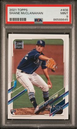 Shane McClanahan 2021 Topps #408 RC Rookie Card PSA 9