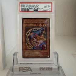 2001 YU-GI-OH! JPN PREMIUM PACK 4 REPLICA #P401 DARK MAGICIAN GIRL PSA 10