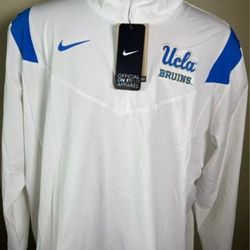 Brand New Nike UCLA BRUINS On Field 1/4 Zip Pullover Windbreaker Jacket Men Sizes Medium, Large, XL