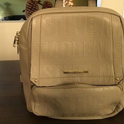 Steve Madden Beige Purse Backpack