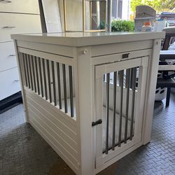 White Dog Crate 