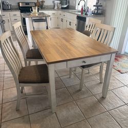 Two-Tone Dining Table Set (Seats 4)