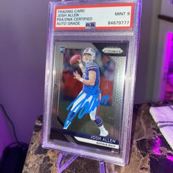 2018 Josh Allen On Card Rookie Auto