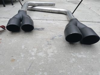 Dual Quad Muffler Exhaust Tips Subaru Wrx Acura Tl Toyota Camry Accord Civic Si 