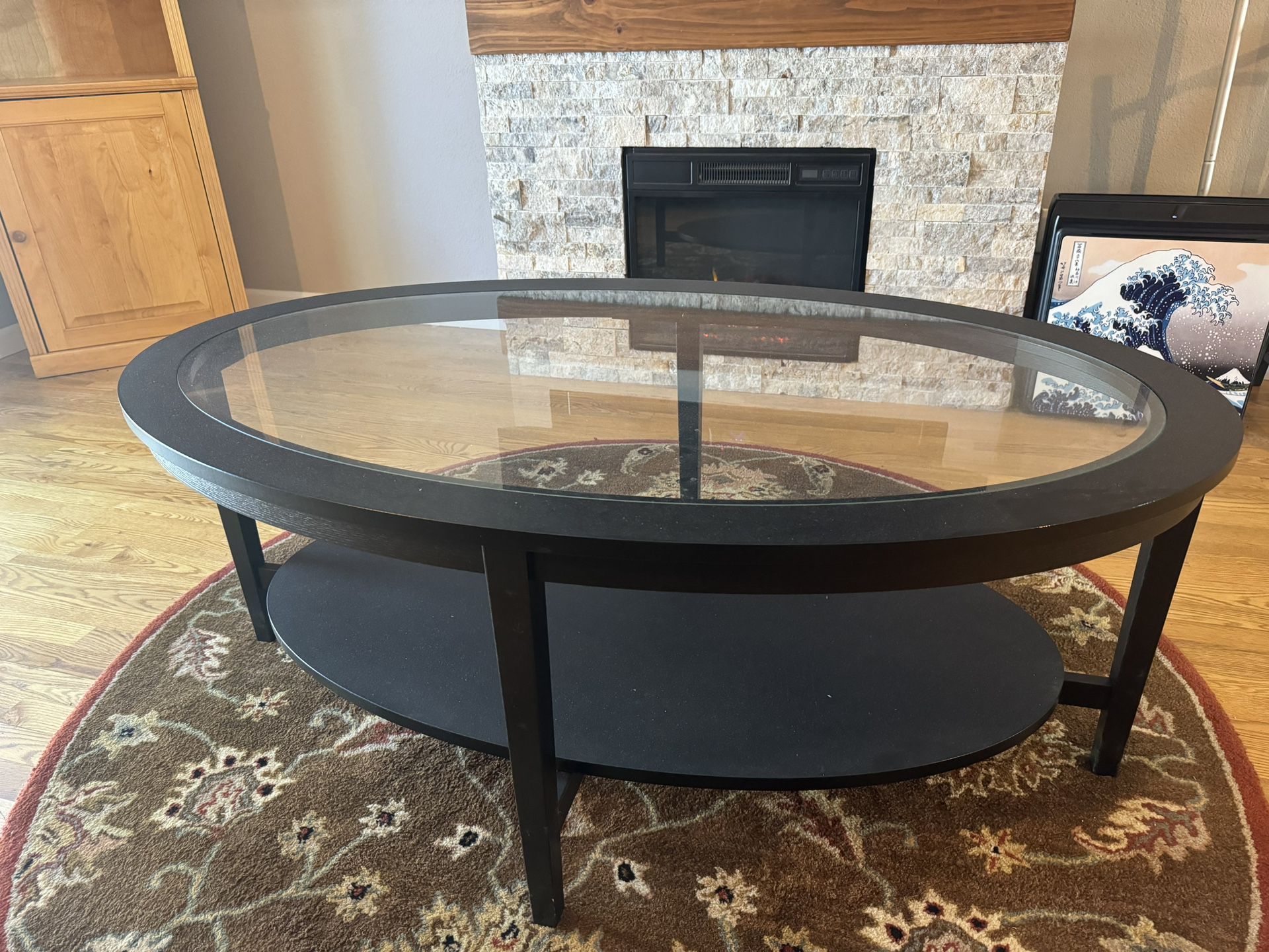 Real Wood Oval Coffee Table