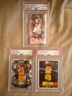 LeBron James lot - 3 PSA graded cards