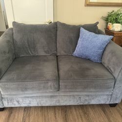 Two Blue Loveseats 