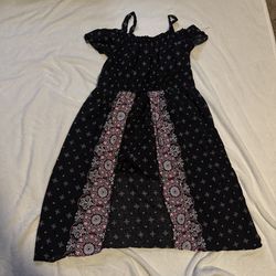 Black & pink romper babydoll dress