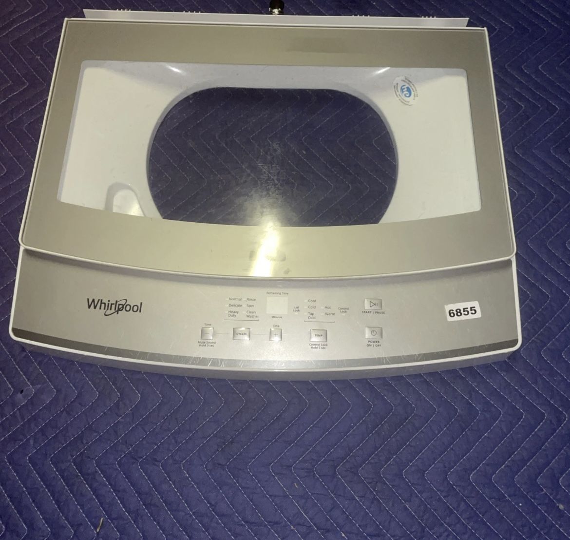 Whirlpool Laundry Center Top Panel & Control Panel & Lid Part#W11219589,W11189136