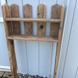 Handcrafted Wood Garden Shelf 