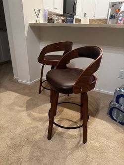 Wooden walnut bar stools 26”