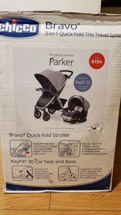 Chicco Bravo 3-in-1 Quick-Fold Trio Travel System 